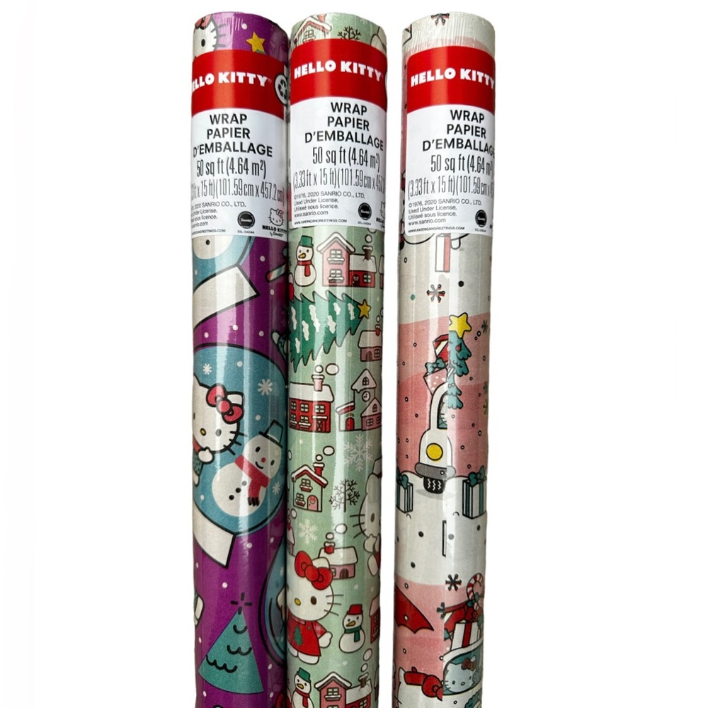 Set of 3 Hello Kitty Wrapping Gift Paper